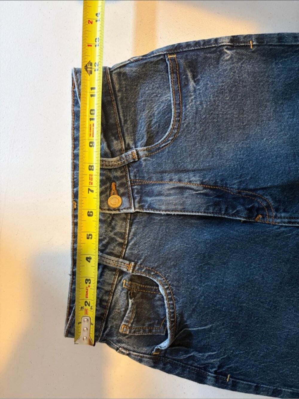Zara Cropped Straight Leg Mom Jeans 90s Size 2 Denim Dark Wash Cotton Minimalist - Picture 6 of 8